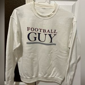 White Football Guy Barstool crewneck sweater